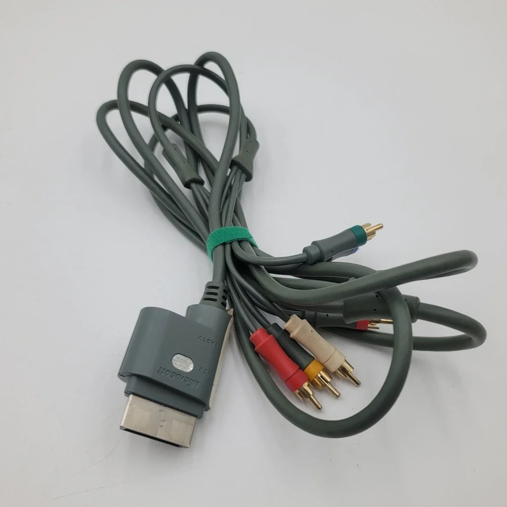 Microsoft Xbox 360 Component HD AV Cable OEM X810972-002 Grey Gold Plated